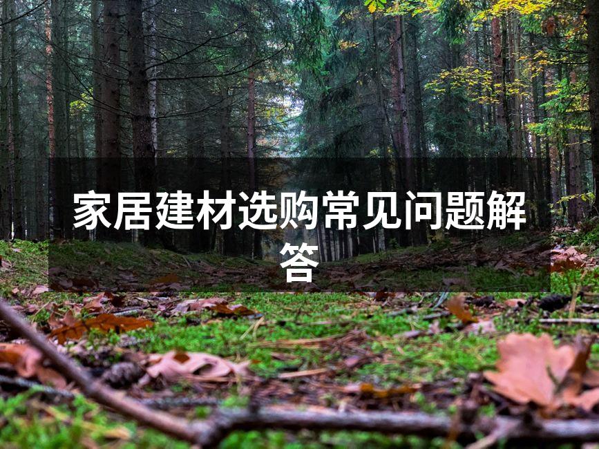家居建材选购常见问题解答