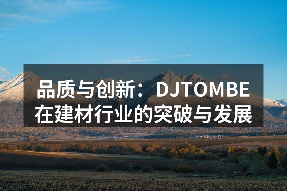 品质与创新：DJTOMBE在建材行业的突破与发展